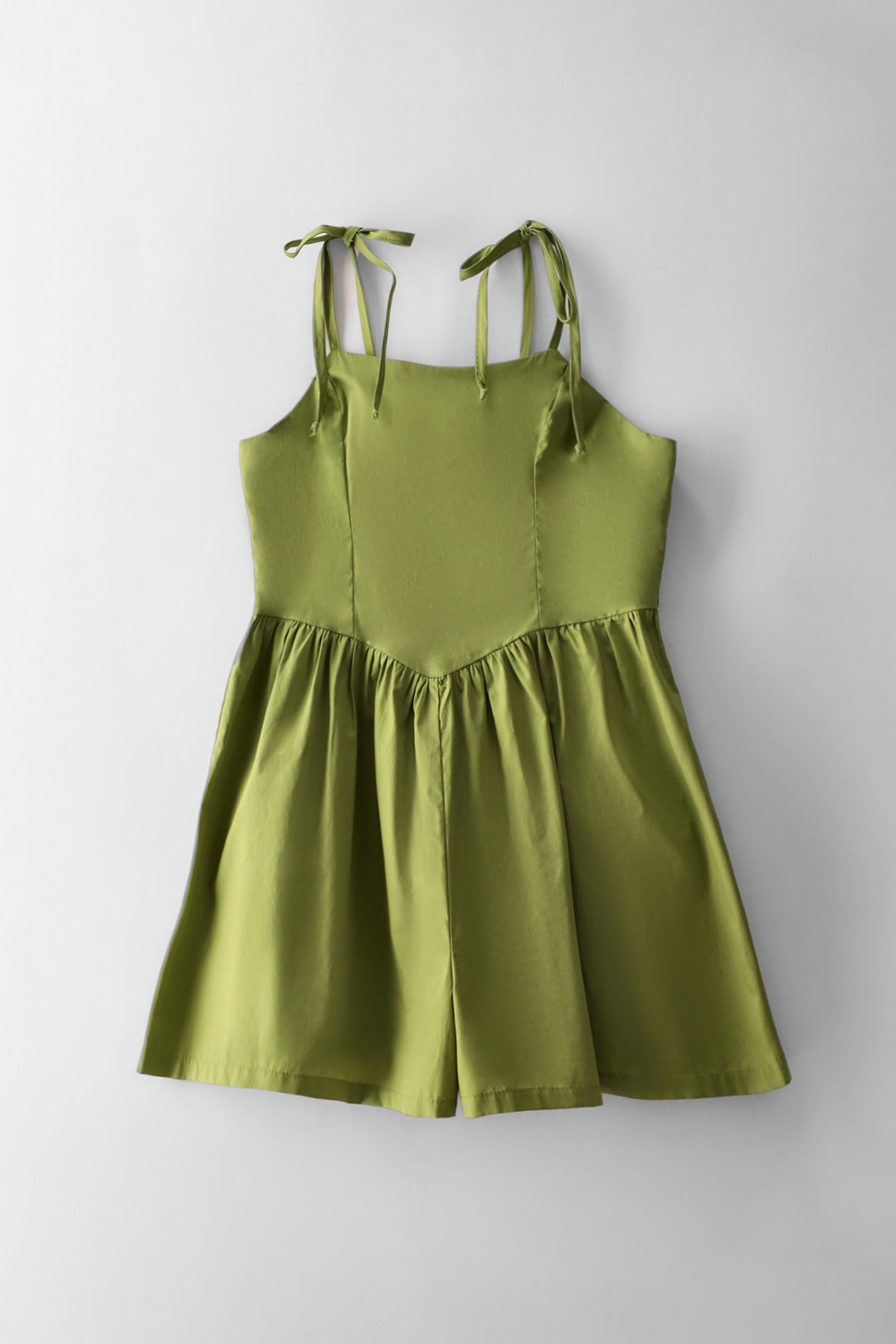 Girls Wide Leg Fitted Bodice Jumpsuit - Fatigue
