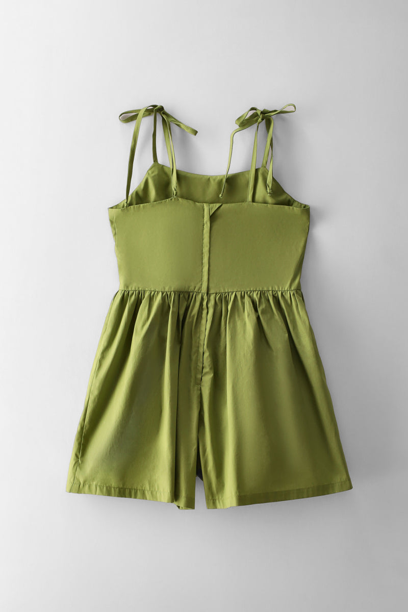 Girls Wide Leg Fitted Bodice Jumpsuit - Fatigue