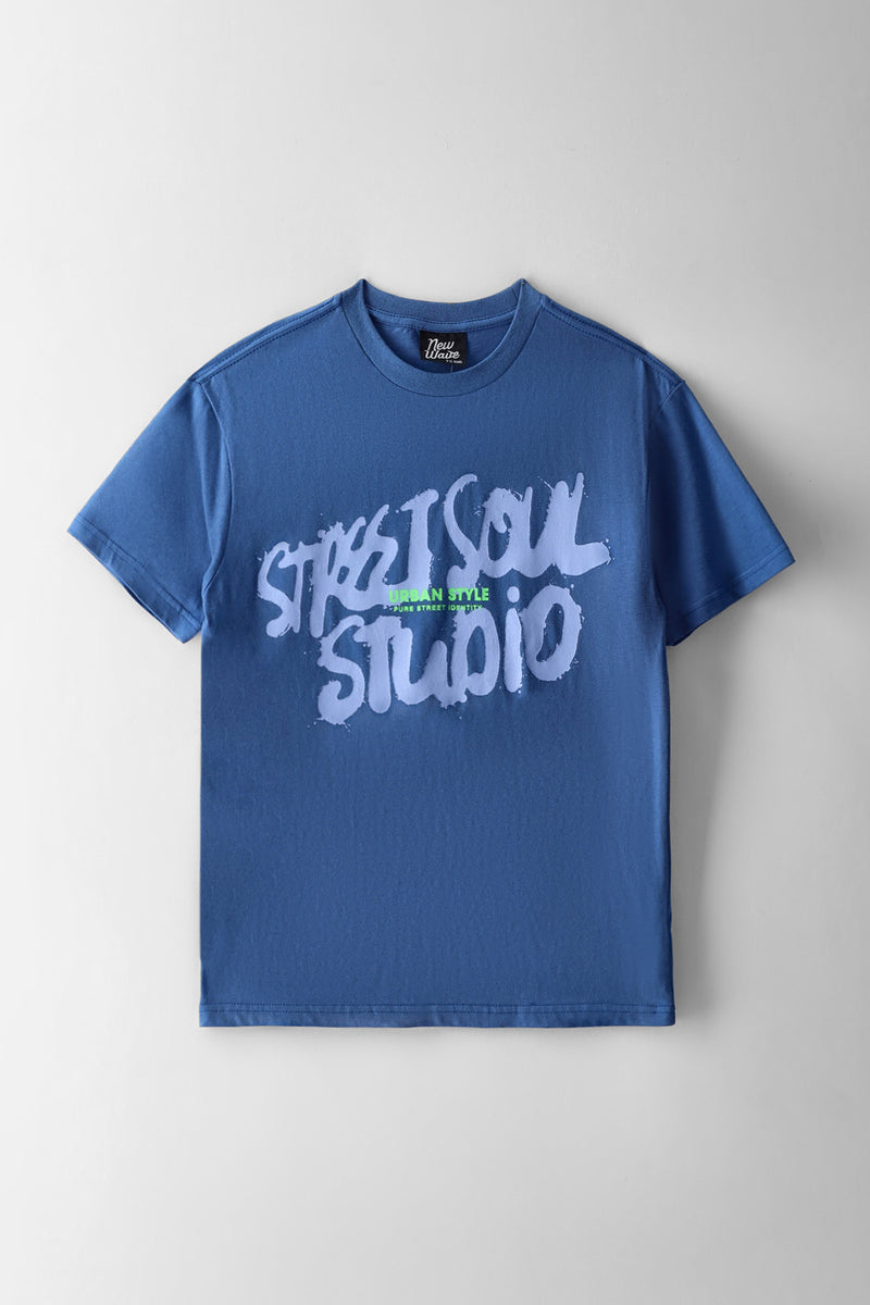 Boys Street Soul Print T-Shirt - Blue
