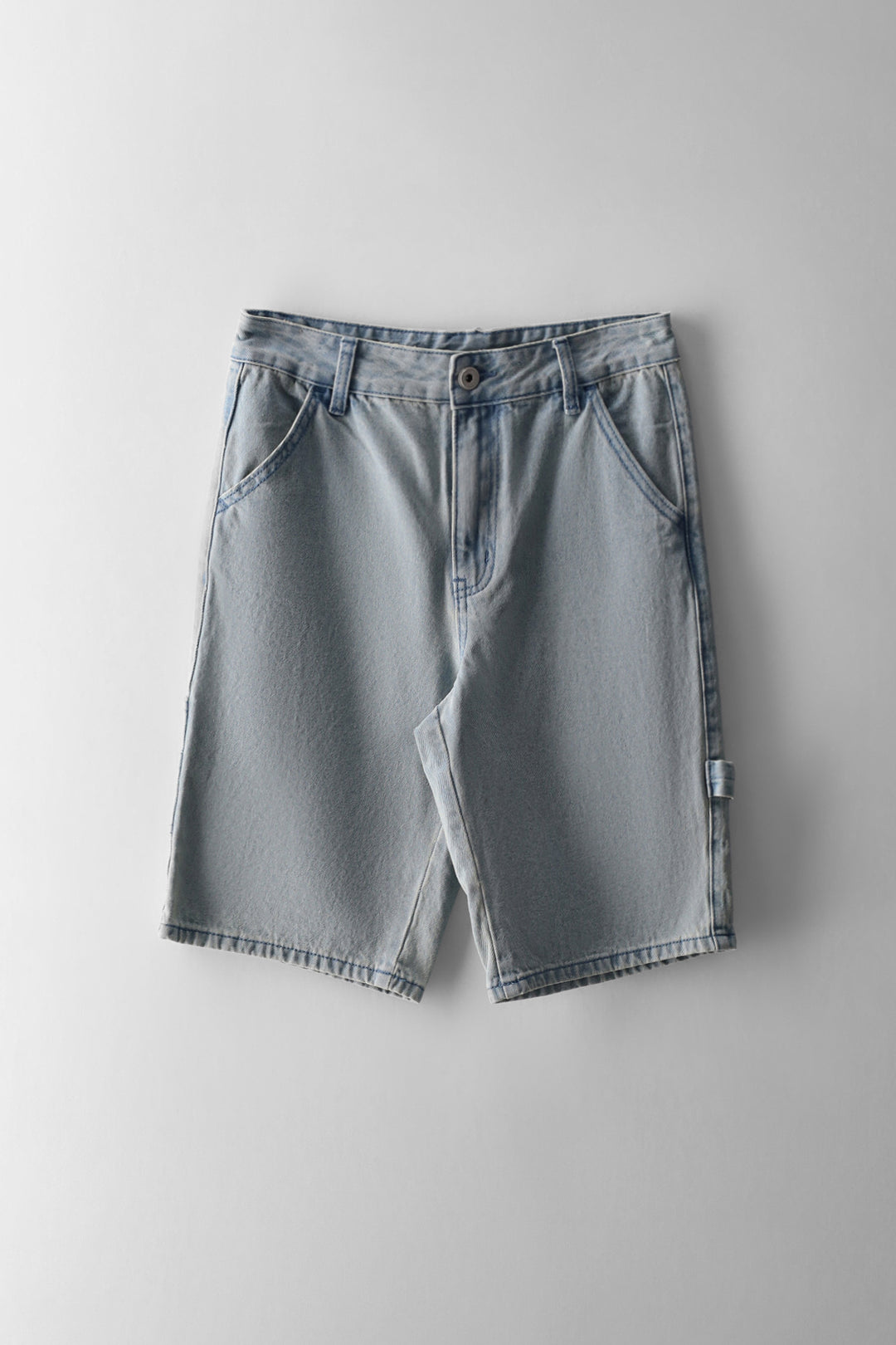 Destressed Denim Bermuda Short - Blue