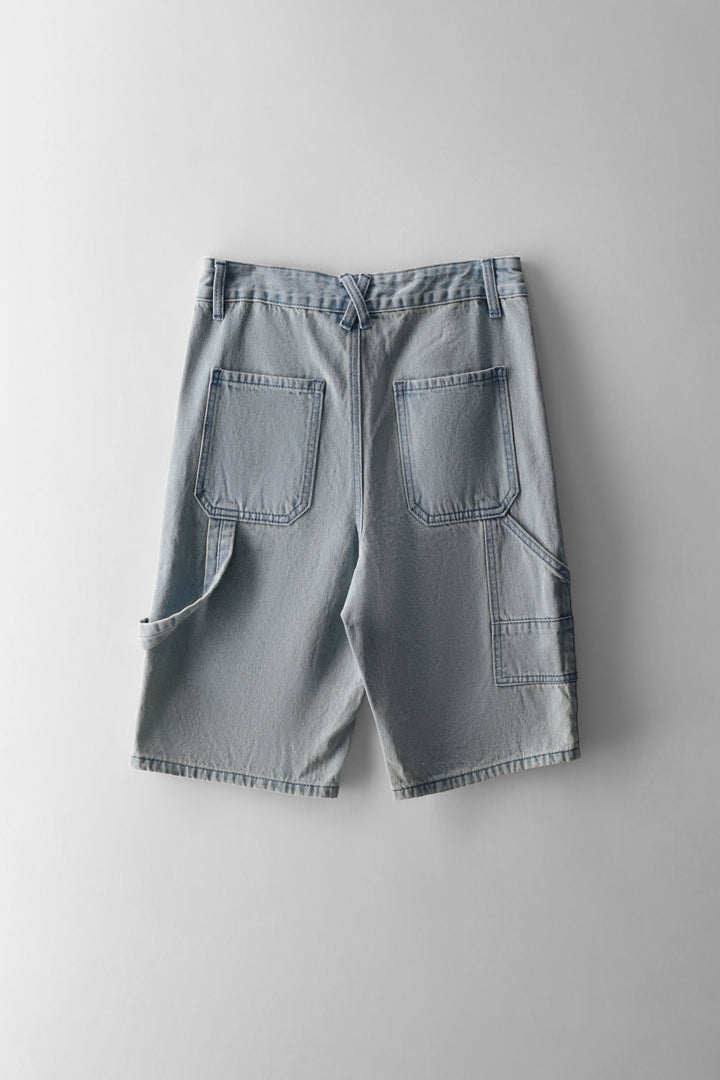Destressed Denim Bermuda Short - Blue