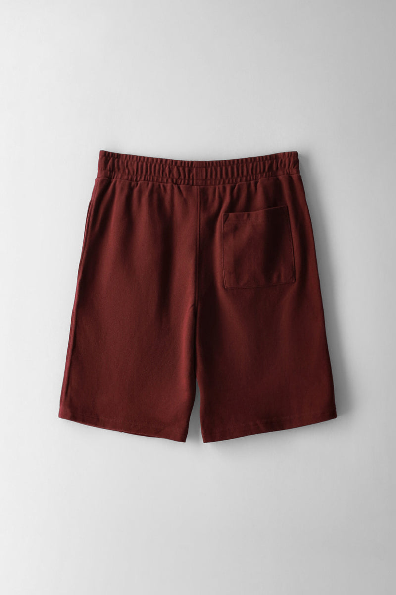 Boys Pique Short - Burgundy