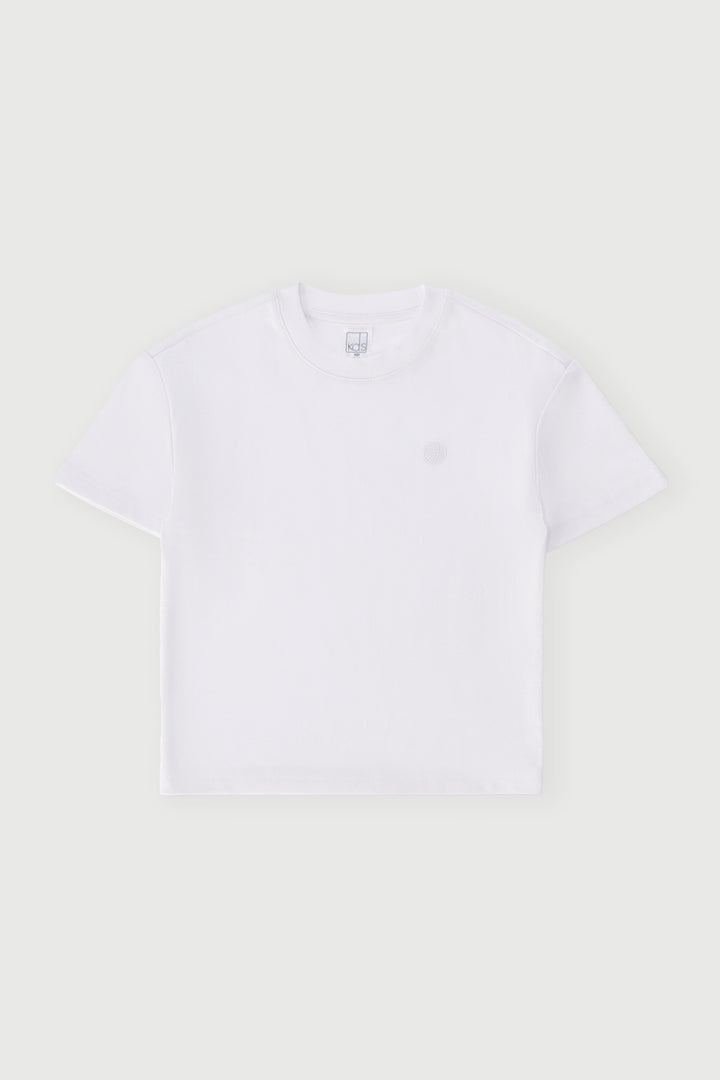 Pre-Boys Premium Embroidered Tee - White