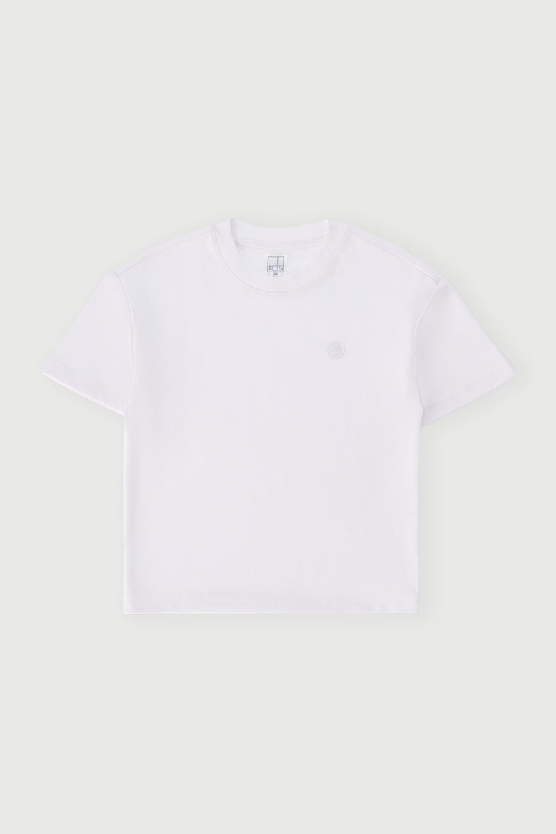 Pre-Boys Premium Embroidered Tee - White