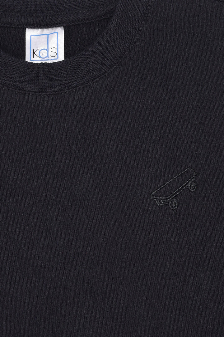 Pre-Boys Premium Embroidered Tee - Black