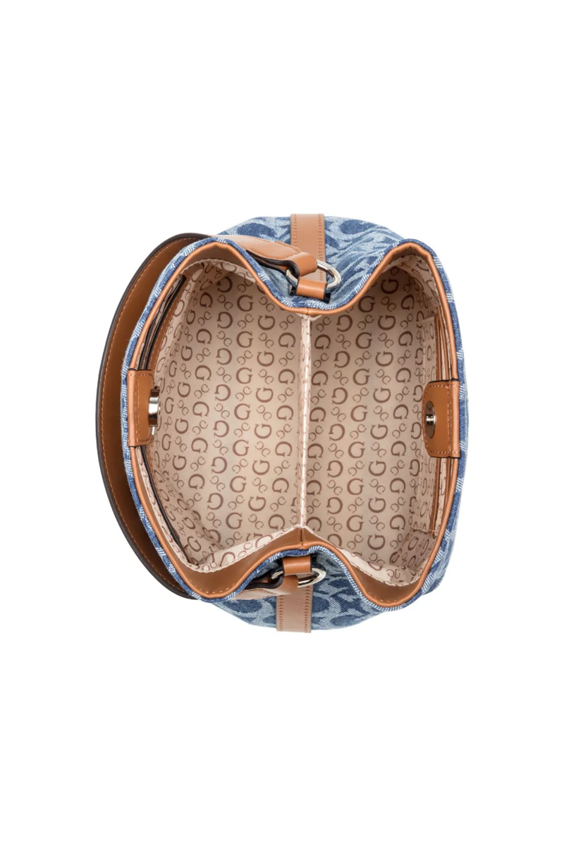 Wells Crossbody Bucket Bag - Denim