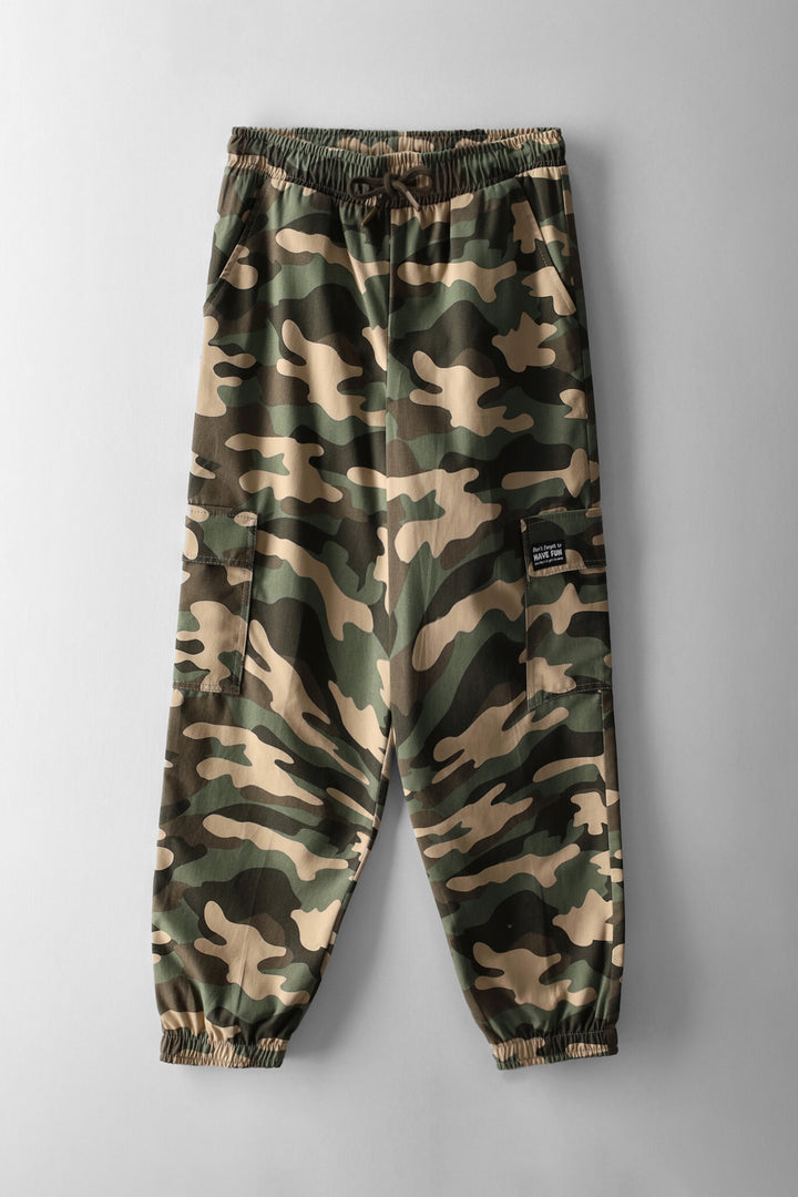 Boys Camo Jogger - Stone