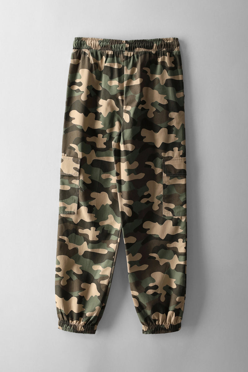 Boys Camo Jogger - Stone