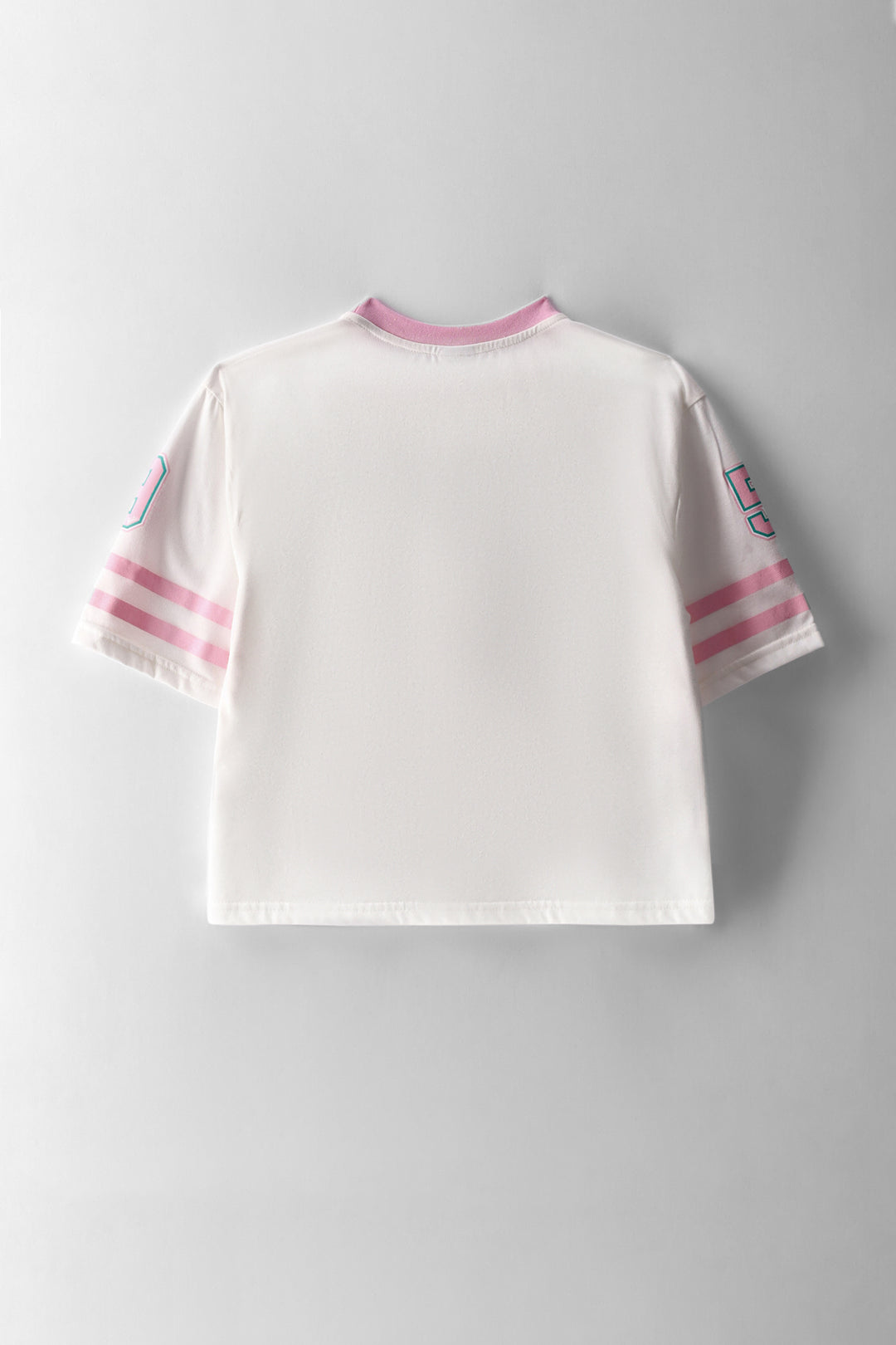 Girls Barbie Sport Tee - Cream