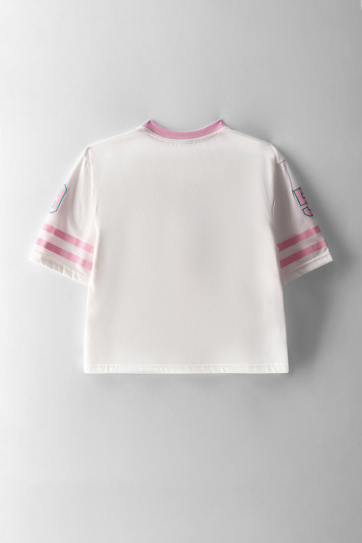 Girls Barbie Sport Tee - Cream