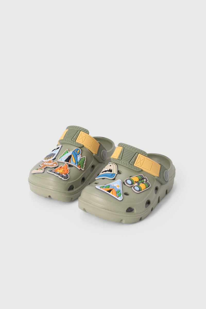 Pre-Boys Camping Clog - Green