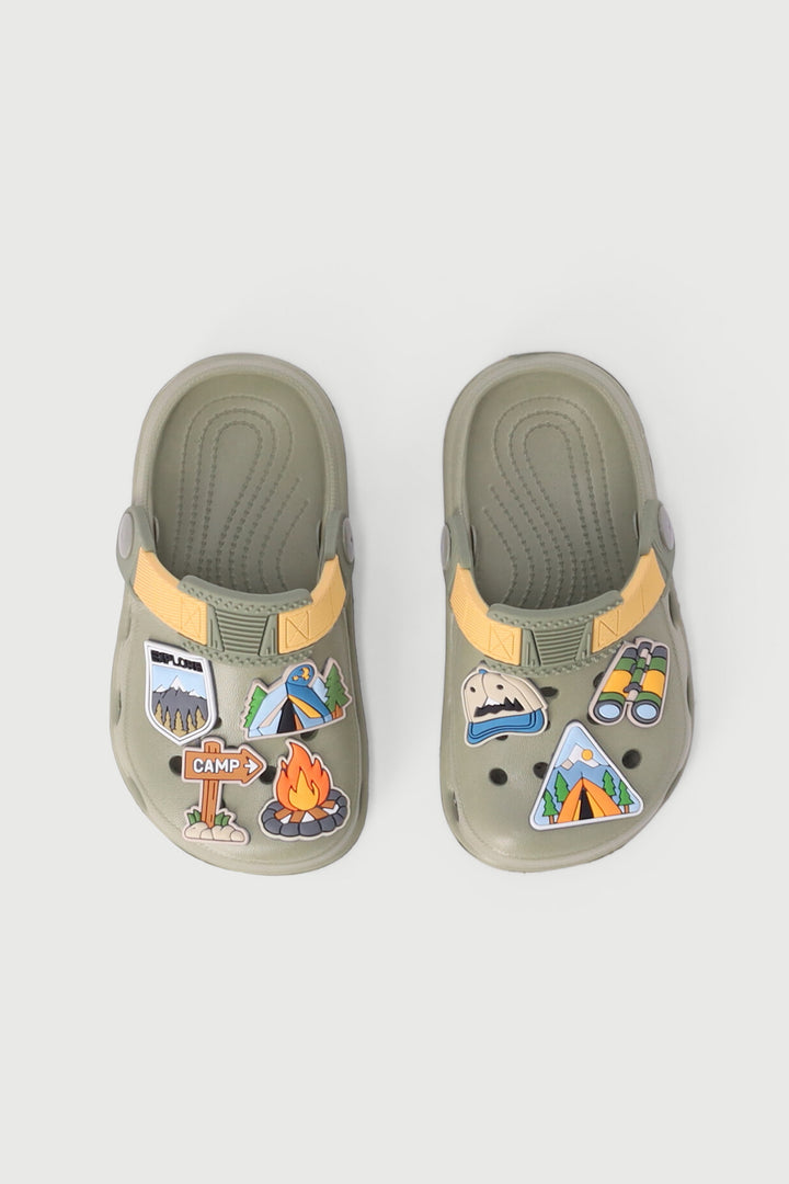 Pre-Boys Camping Clog - Green