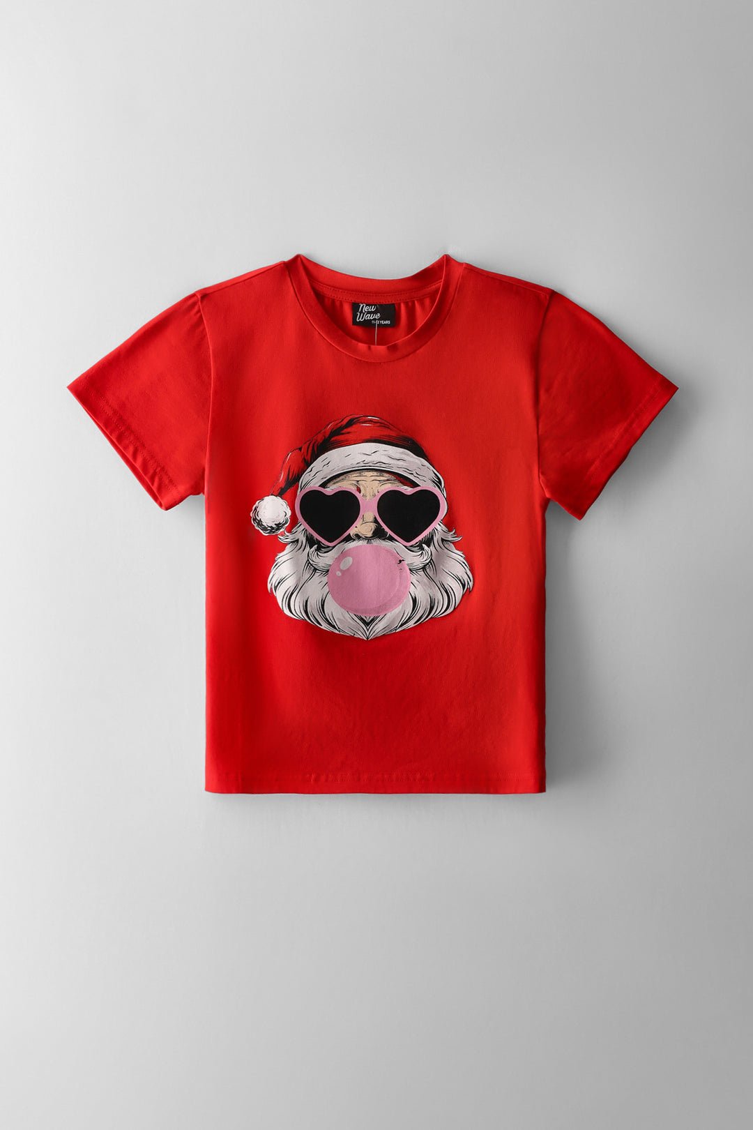Girls Santa Bubblegum Tee - Red