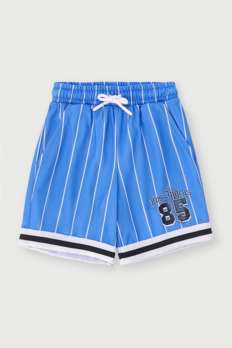 Pre-Boys Sports Mesh Colourblock Shorts - Blue