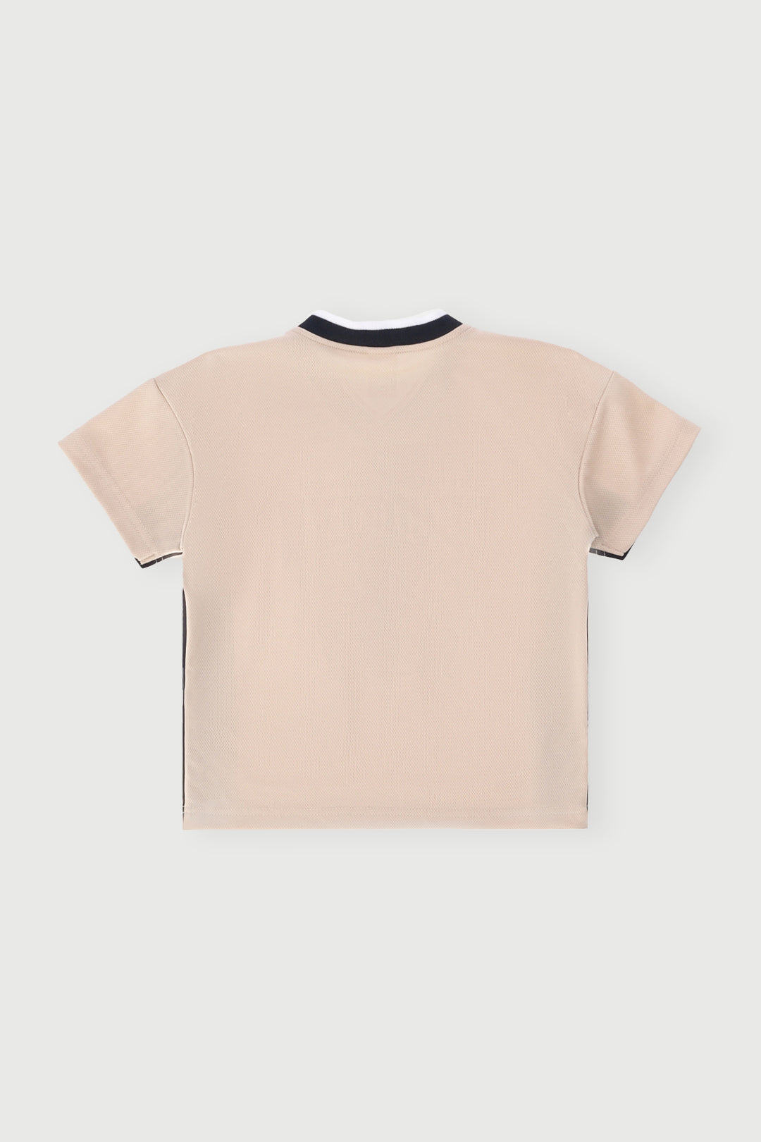 Pre-Boys Teddy Sports Mesh Colourblock Tee - Stone