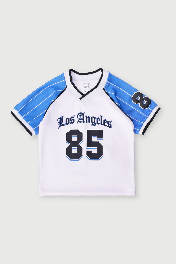 Pre-Boys Sports Mesh Tee - Blue