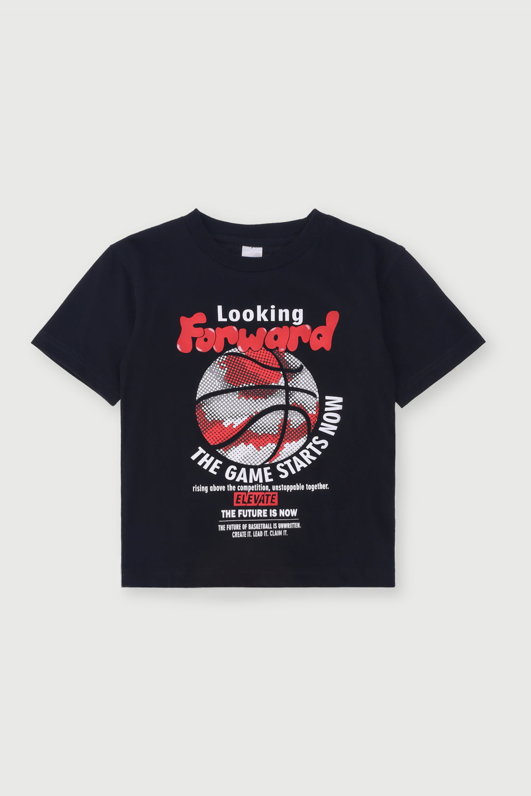 Pre-Boys Basketball 3D Puff Print Tee - Black