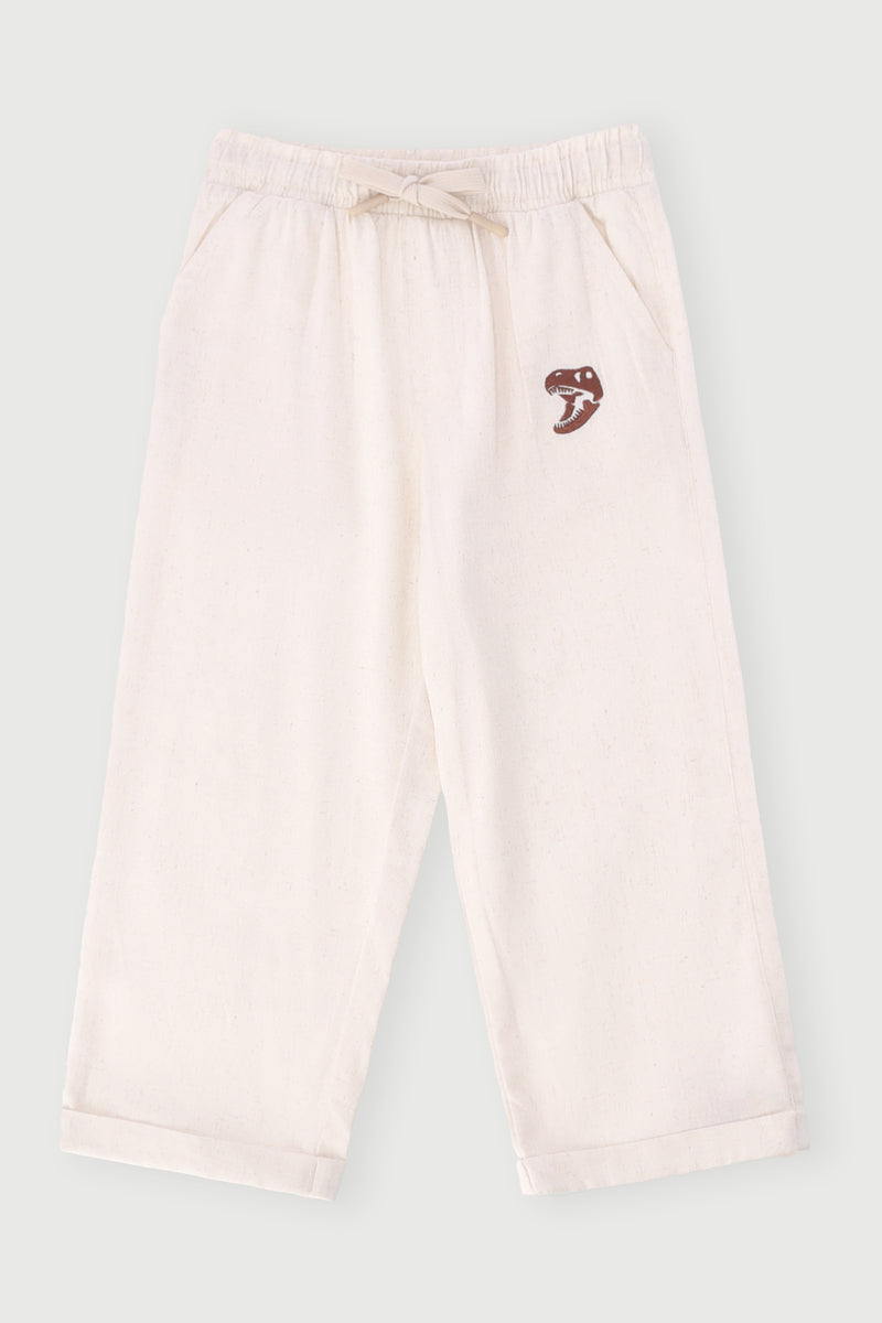 Pre-Boys Linen Pants - Stone