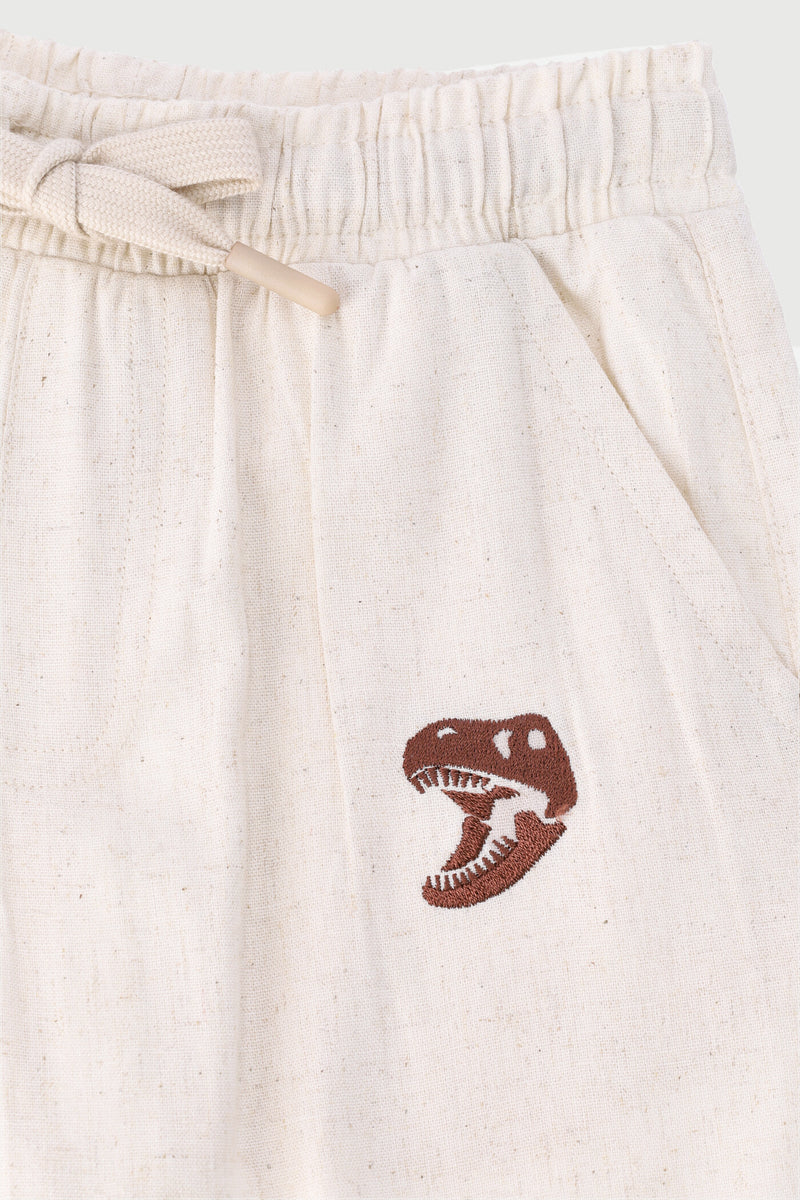 Pre-Boys Linen Pants - Stone