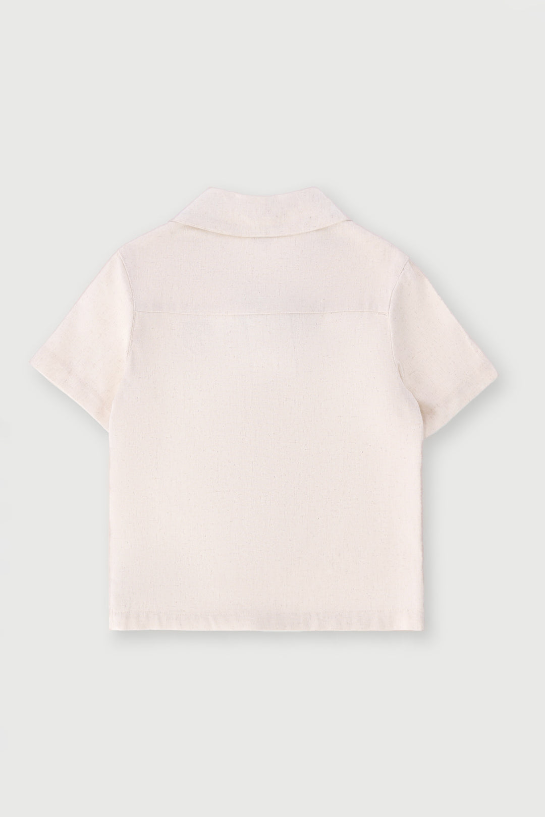 Pre-Boys Short Sleeve Linen Shirt - Stone