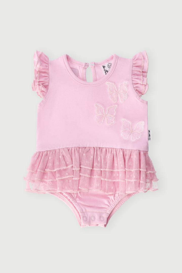 Keedo Baby Girls Special Tutu Babygrow - Dusty Pink