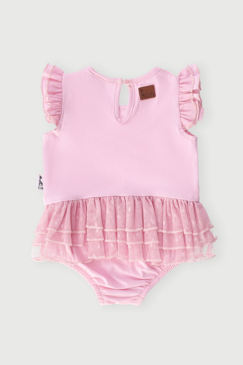 Keedo Baby Girls Special Tutu Babygrow - Dusty Pink
