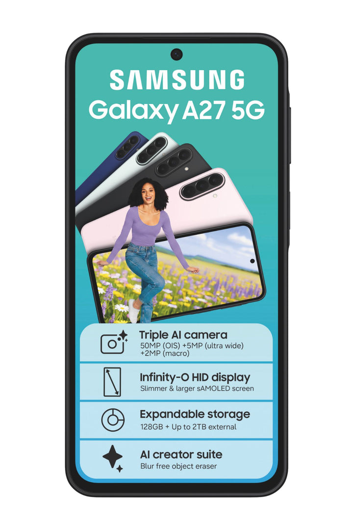 A27 6/128GB 5G Cellphone - Black