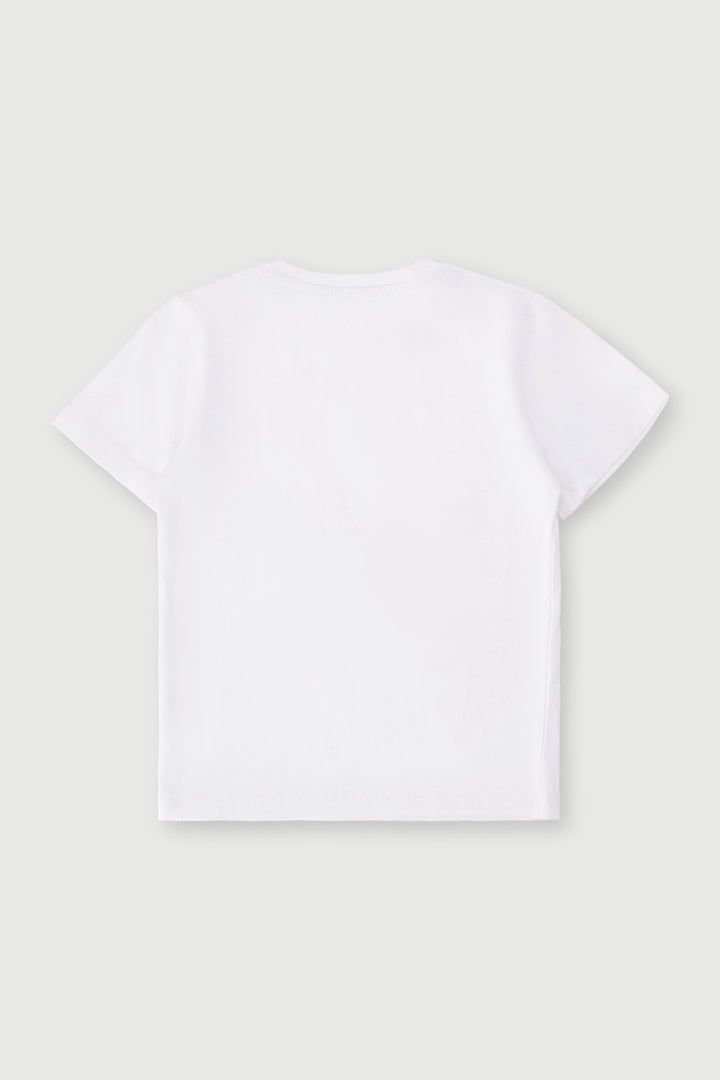 Pre-Boys Short Sleeve Palm Tee - White