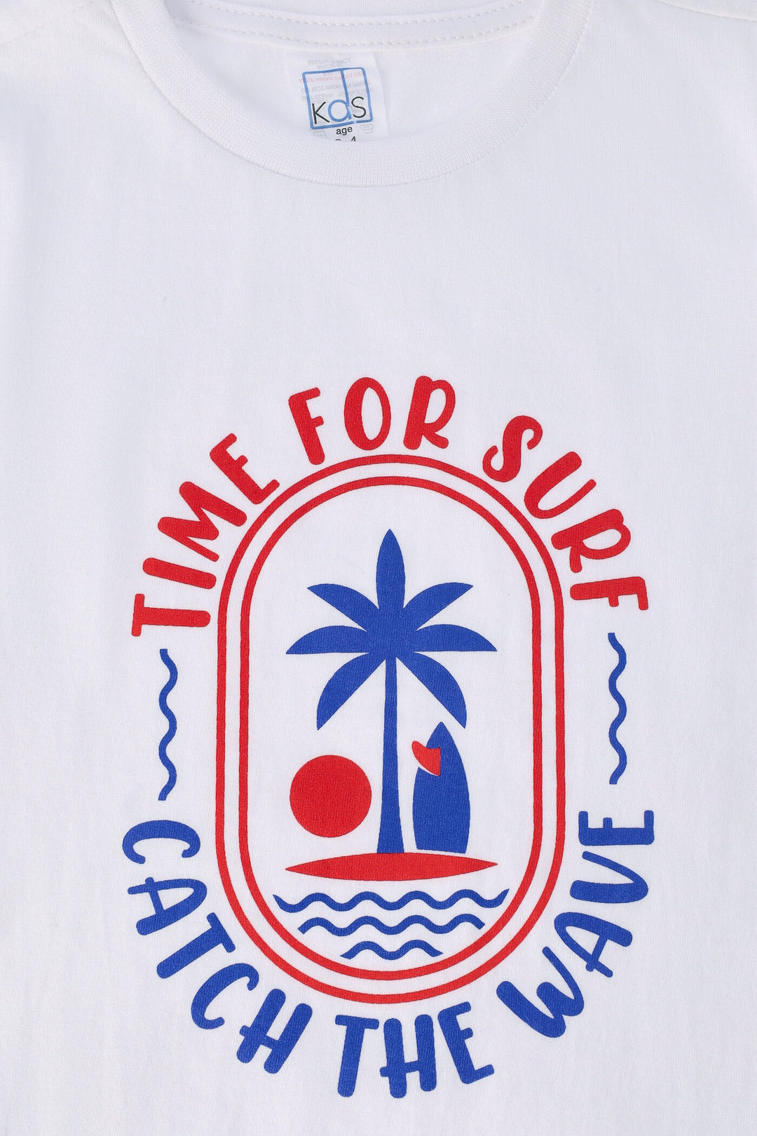 Pre-Boys Short Sleeve Palm Tee - White