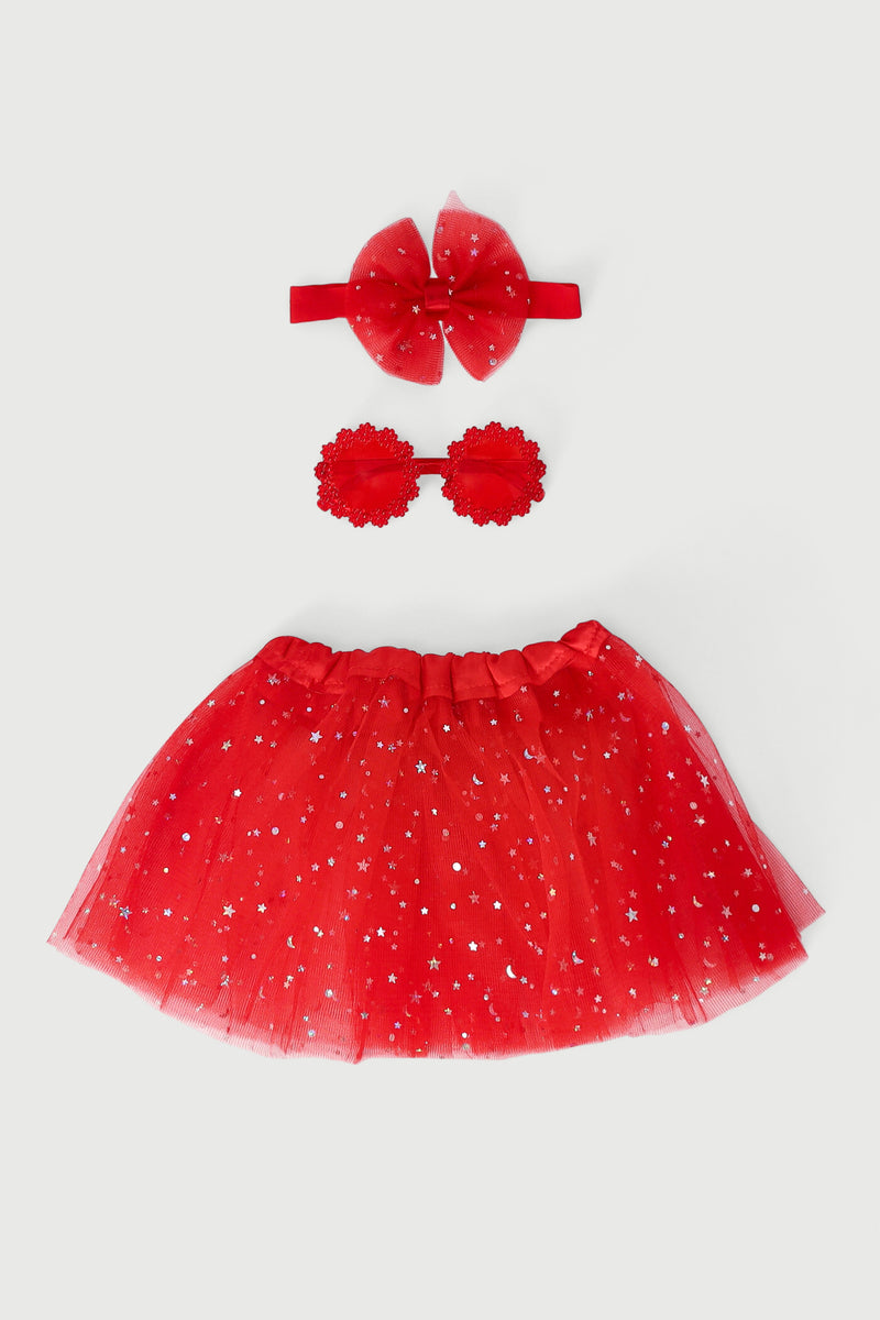Baby Girls 3 Piece Novelty Tutu - Red