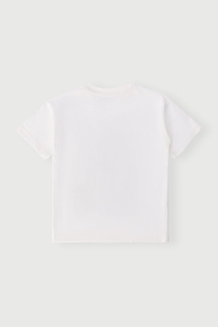 Pre-Boys Christmas Teddy Tee - White