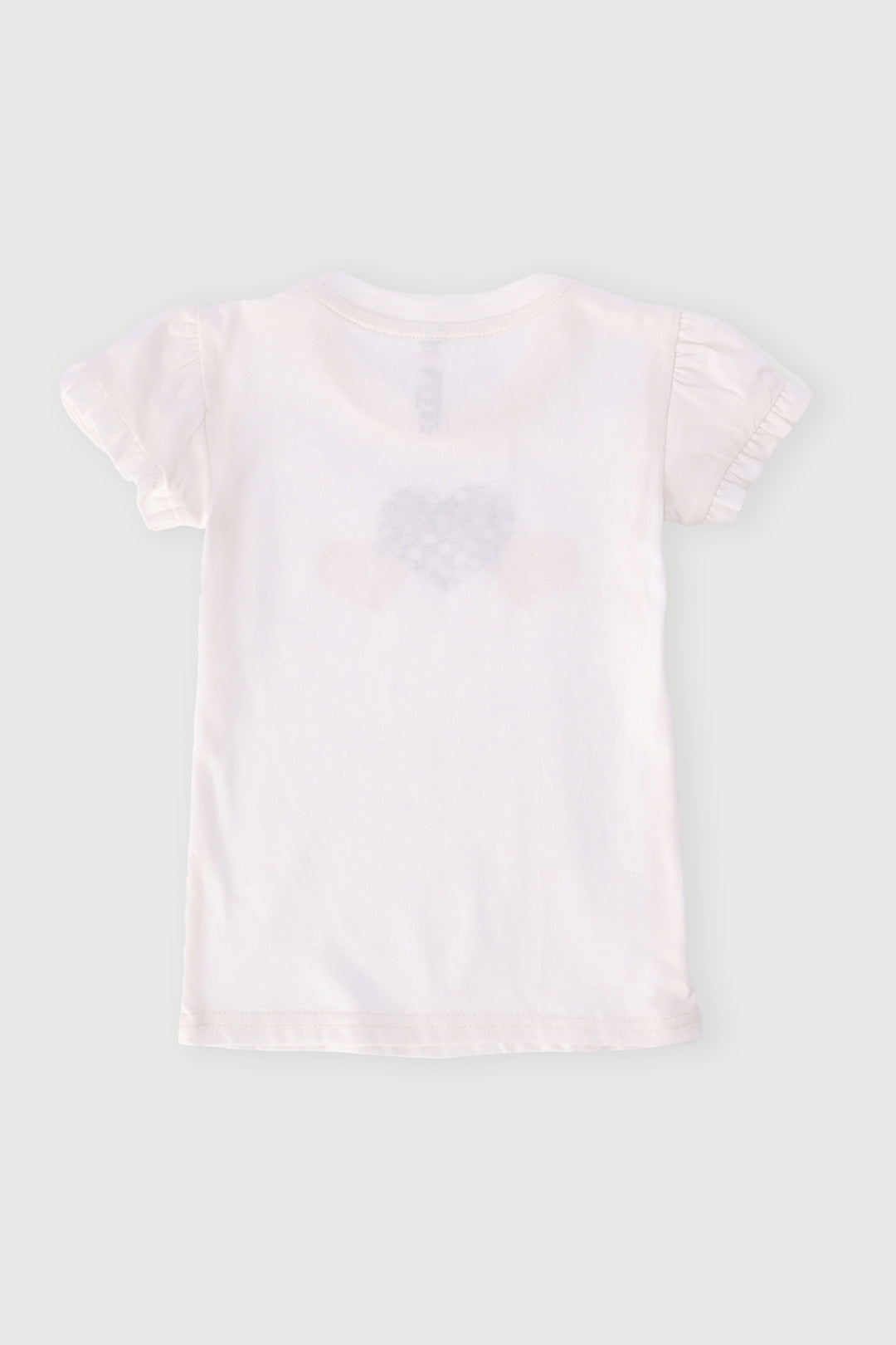Pre-Girls 3D Hearts Tee - Cream