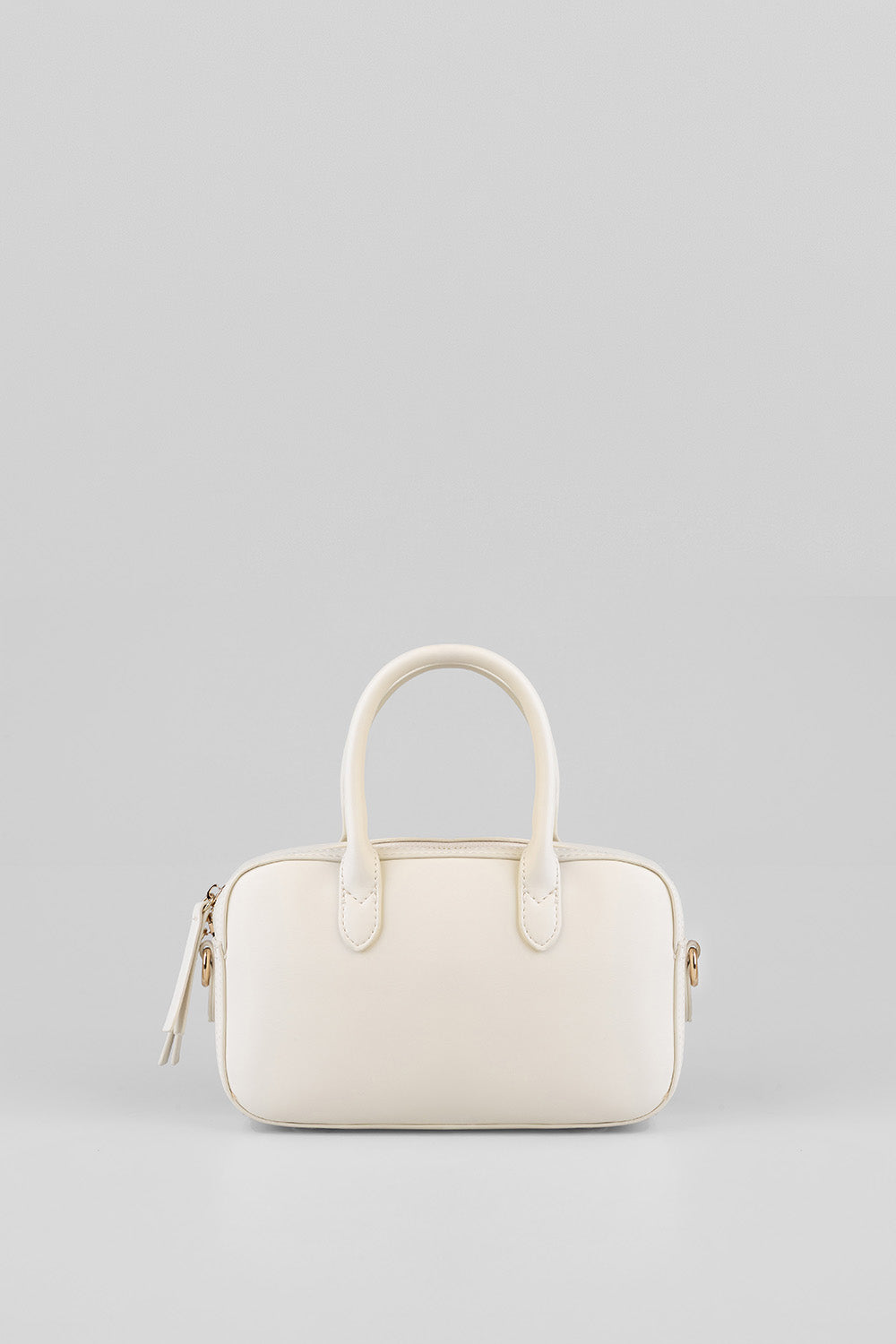 Emory Bowler Bag With Embossed Branding - Cream