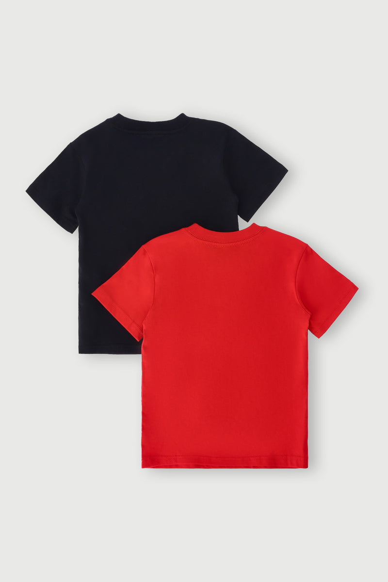 Pre-Boys 2 Pack Teddy Football Tee - Black/Red