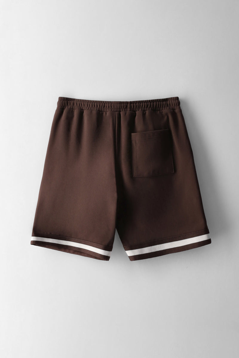 Boys Interlock Sports Short - Chocolate