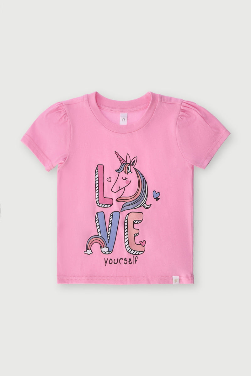 Pre-Girls Unicorn Tee - Pink