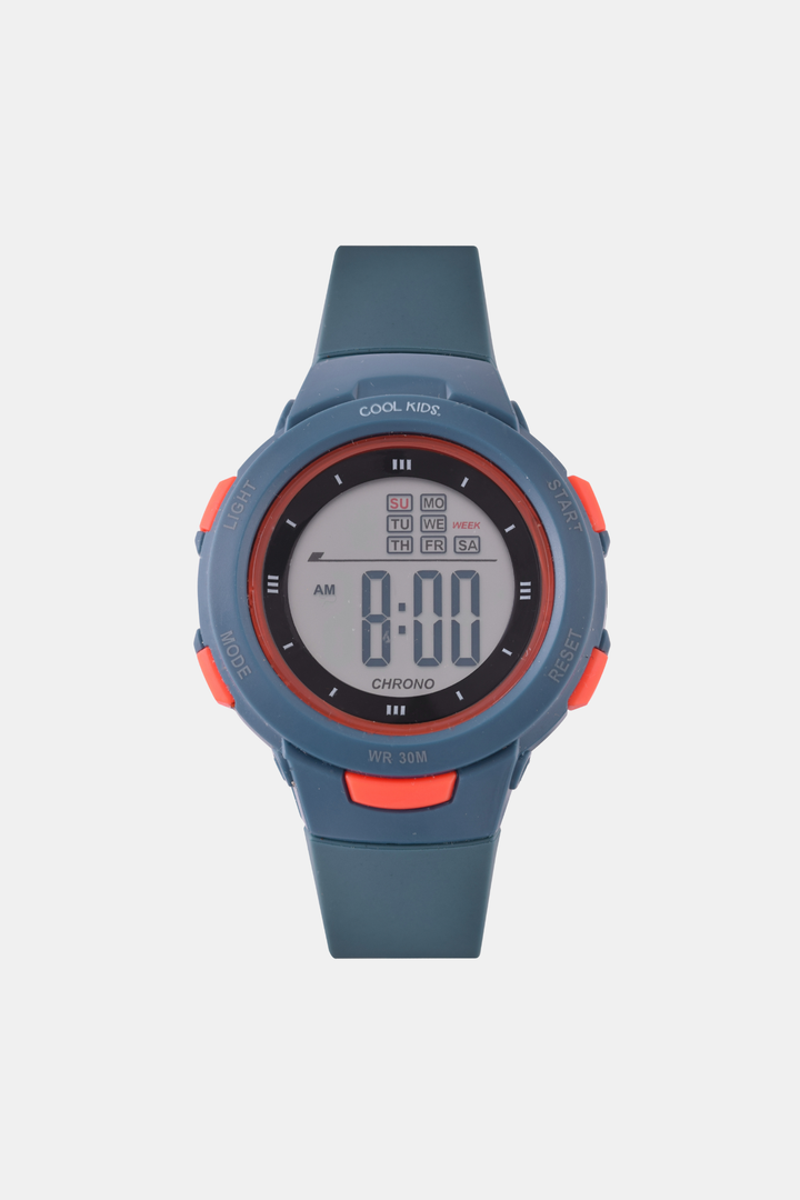 Boys Digital 3ATM Wrist Watch - Blue/Orange