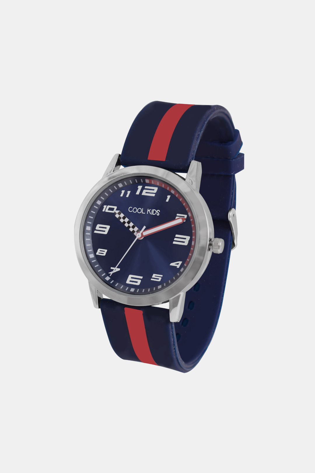 Boys Resin Red Stripe Analogue Watch - Navy