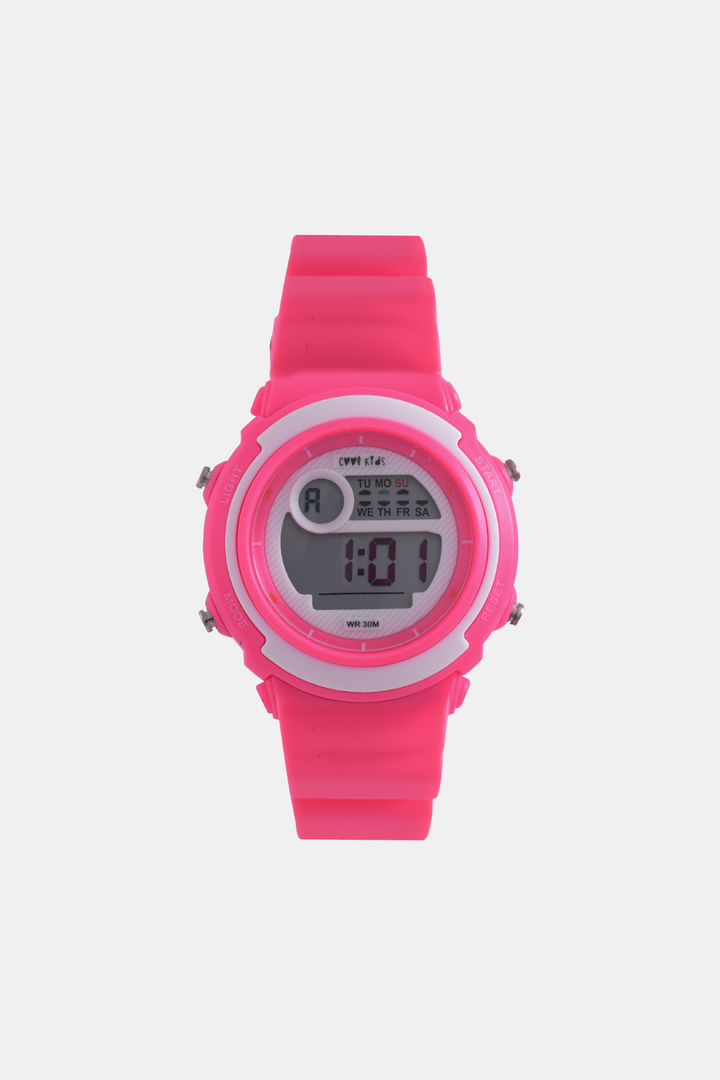 Girls Digital 3ATM Wrist Watch - Bright Pink