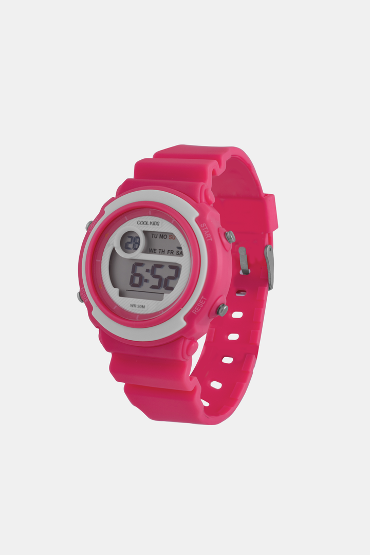 Girls Digital 3ATM Wrist Watch - Bright Pink