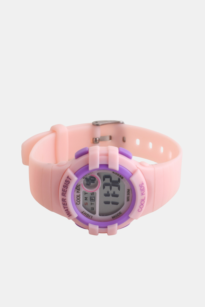 Girls Digital 3ATM Petite Wrist Watch - Light Pink/Lilac
