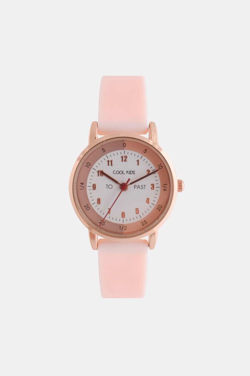 Girls Resin Time-Teacher Analogue Watch - Rose Gold