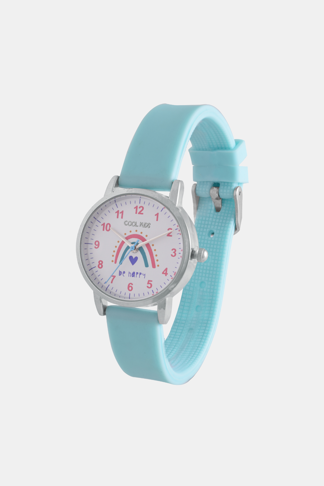 Girls Resin Rainbow Analogue Watch - Turquoise