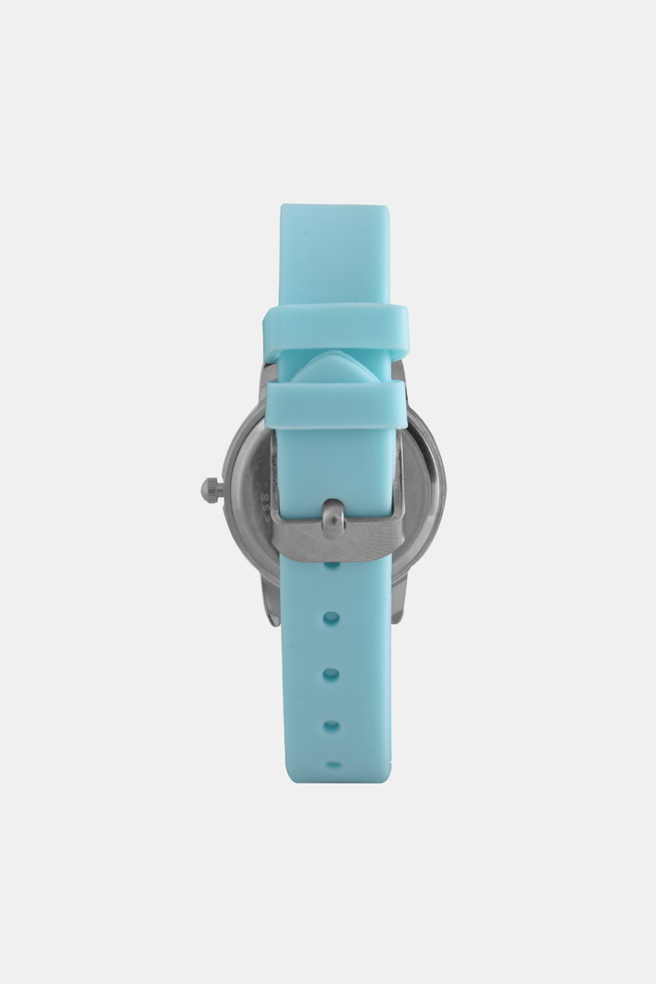 Girls Resin Rainbow Analogue Watch - Turquoise
