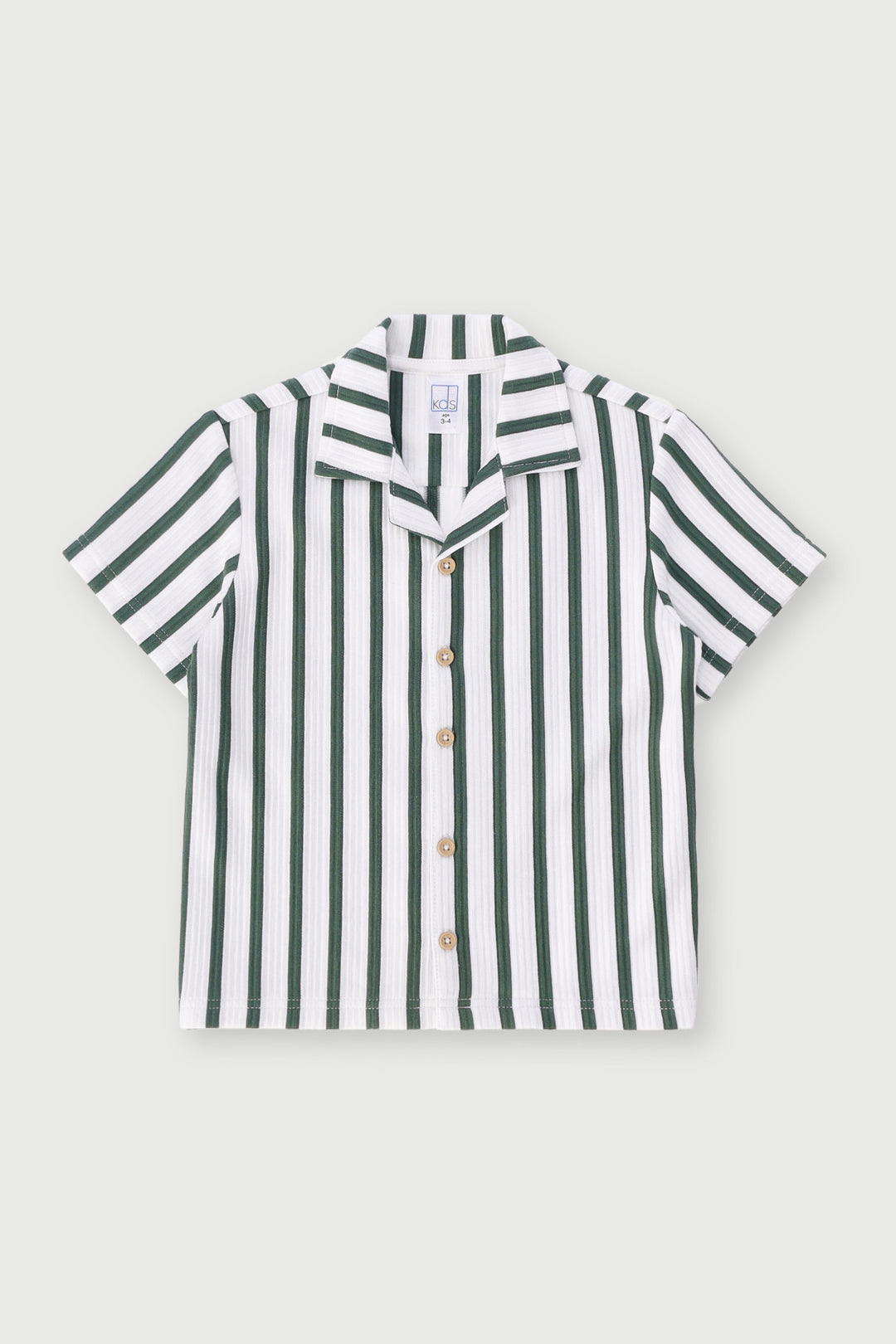 Pre-Boys Stripe Ottoman Shirt - Cream