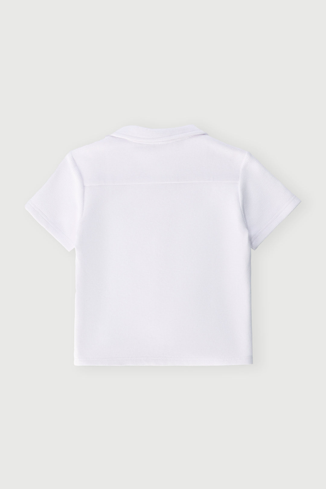 Pre-Boys Palm Textured Shirt - White