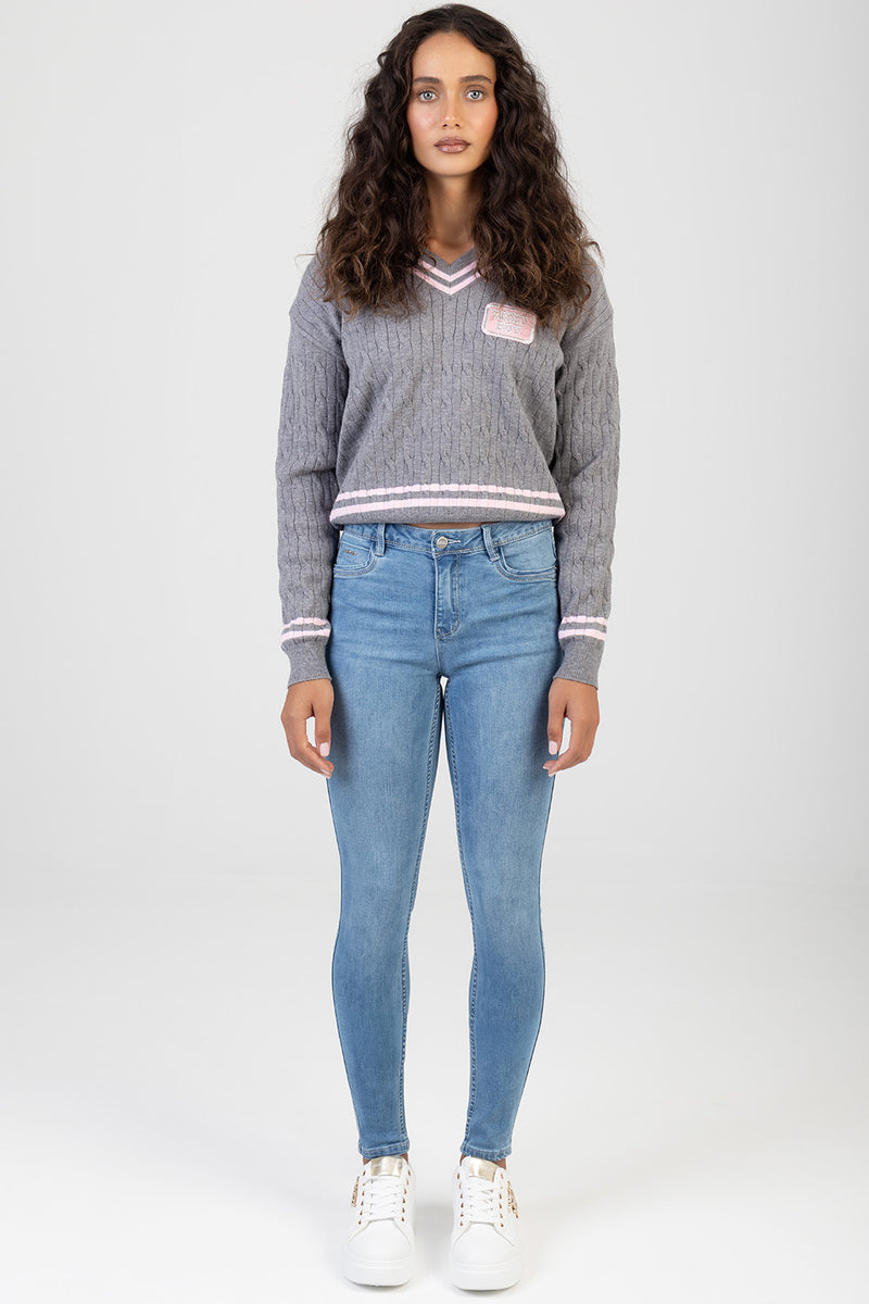 Blair Mid Waist Skinny Bumbooster Denim - Medium Wash