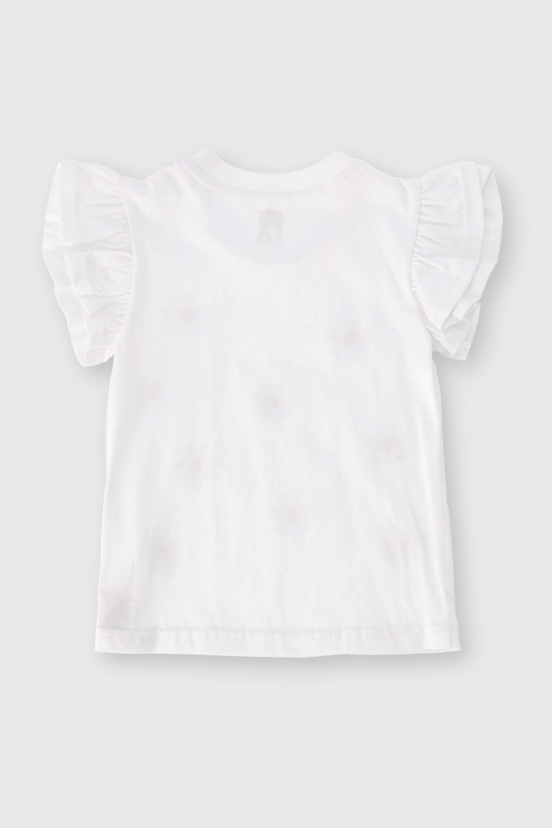 Pre-Girls Daisy Puff Frill Tee - White