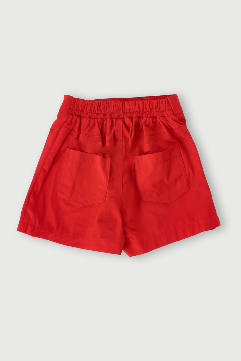 Pre-Girls Heart Pocket Skort - Red