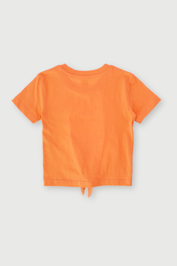 Pre-Girls Sequin Ice Cream Tie Tee - Orange